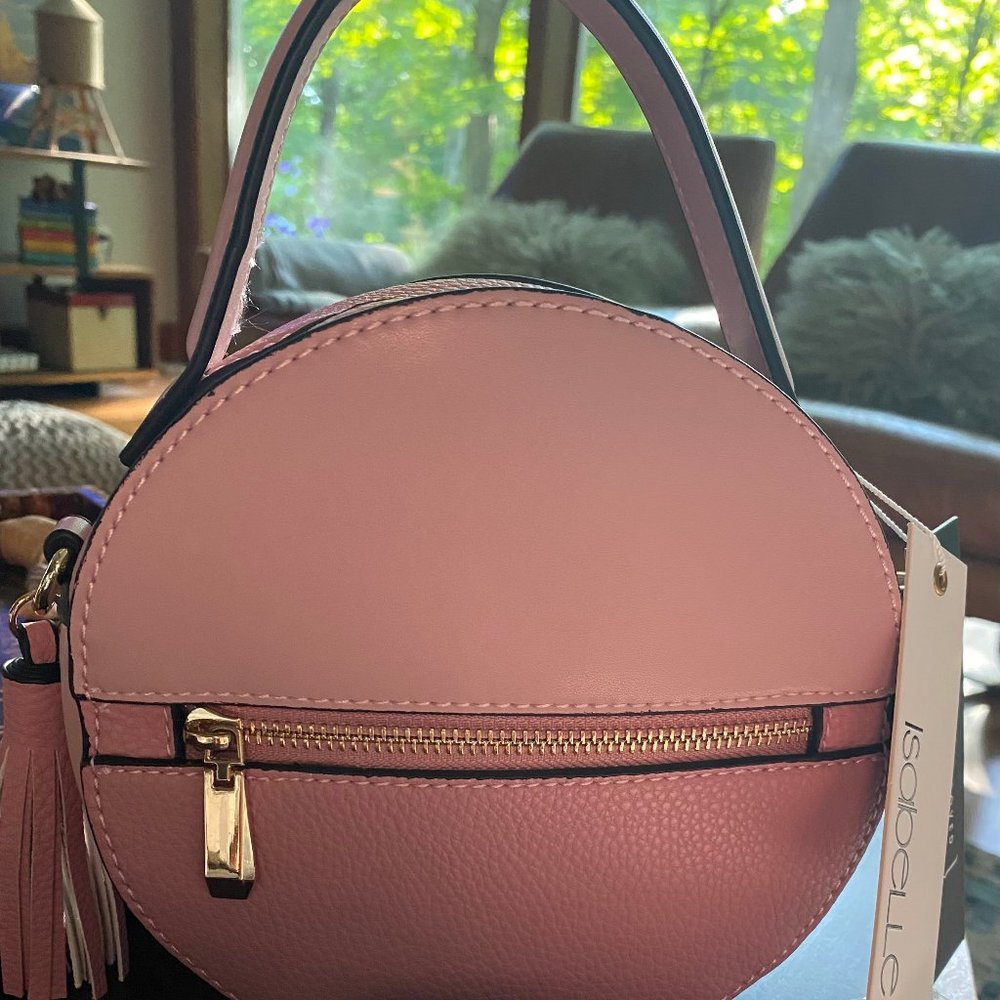 Isabelle Vegan Leather Canteen Purse Handbag, Blush, NWT